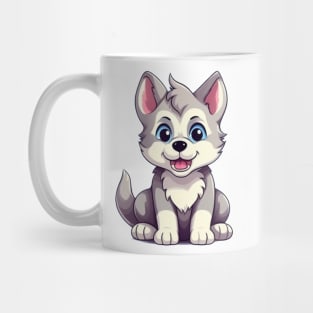 Cute Cartoon Husky Puppy Dog Mug